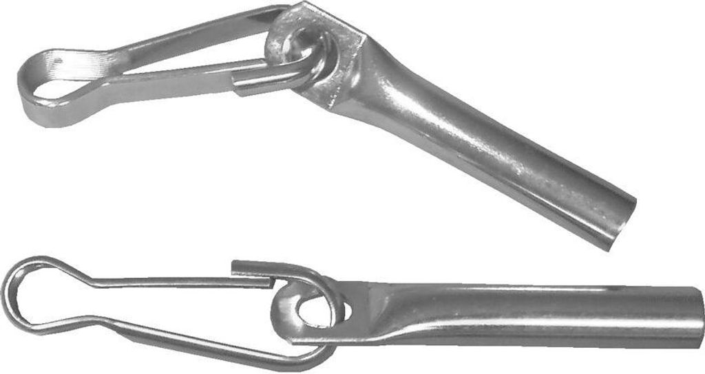 30 x Seilendverschluss mit Simplexhaken verzinkt für 8mm Seil