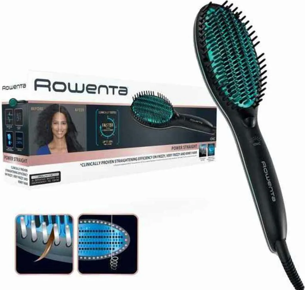 Lissage Rapide Cheveux Frisés avec la Brosse Rowenta CF5820F0 Secteur