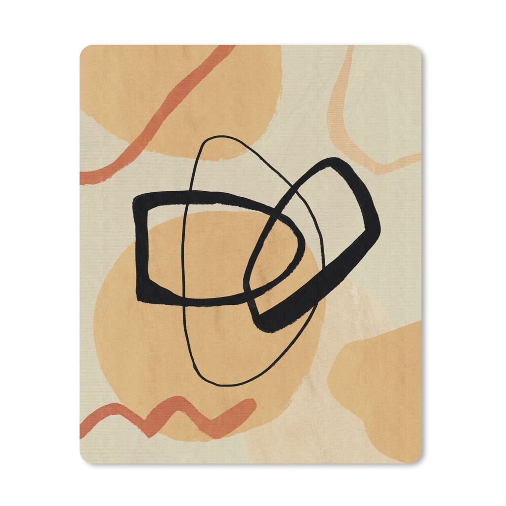 MuchoWow Mauspad Mousepad Kunst - Geometrische Formen - Abstrakt 19x23 cm - Mousepads - Maus Mat - Pad - Mausunterlage - Mauspads - Spielen
