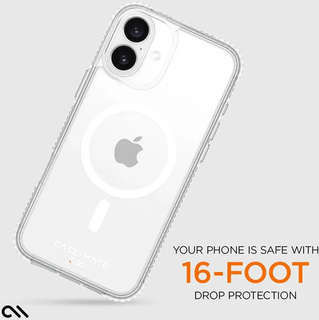 Case-Mate Tough D3O MagSafe iPhone 16 Plus - Custodia Trasparente Antiurto - 12