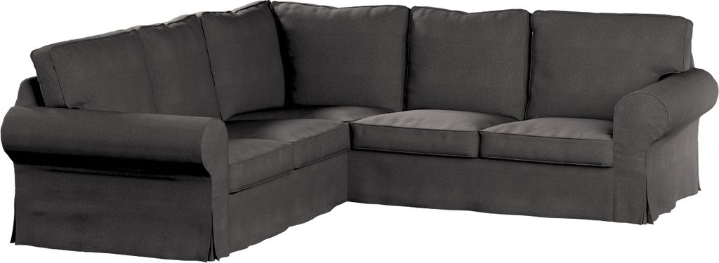 Dekoria Bezug für Ektorp Ecksofa, dunkelgrau, Sofahusse für Ektorp Ecksofa