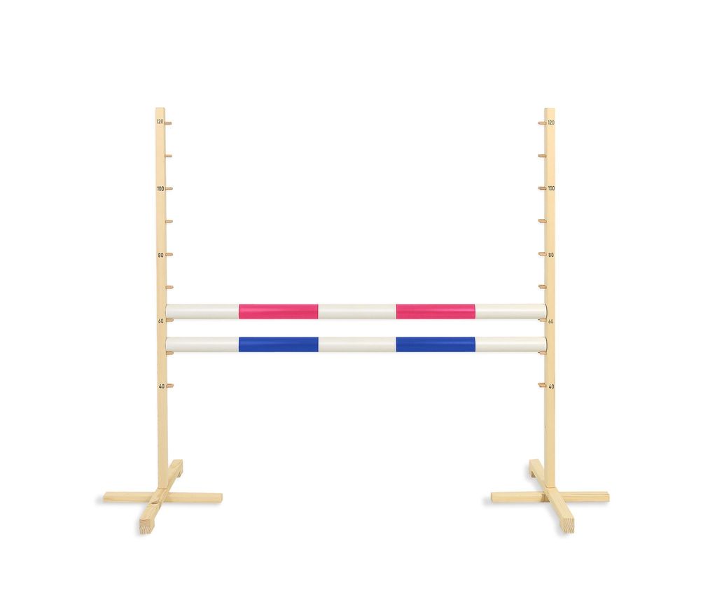 Ostacolo di salto per cavallo Hobby 120cm, due travi - rosa Immagine del prodotto 