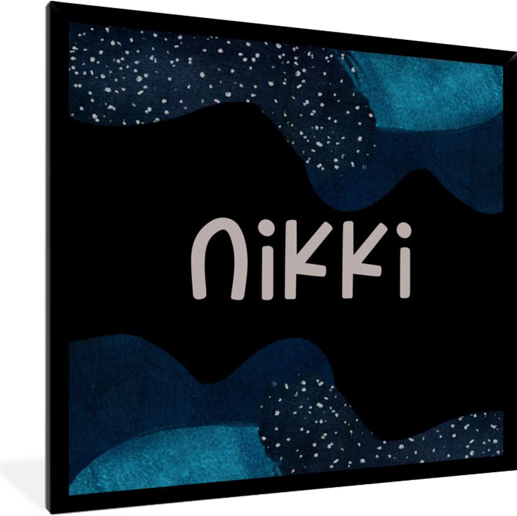 MuchoWow Gerahmtes Poster Nikki - Pastell - Mädchen 40x40 cm - Poster mit Schwarzem Bilderrahmen Wandposter Rahmen Foto Bilder - Mit Rahmen - Wa...