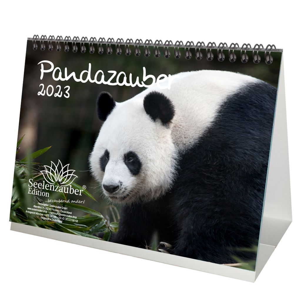 Pandazauber DIN A5 Tischkalender für 2023 Panda - Seelenzauber