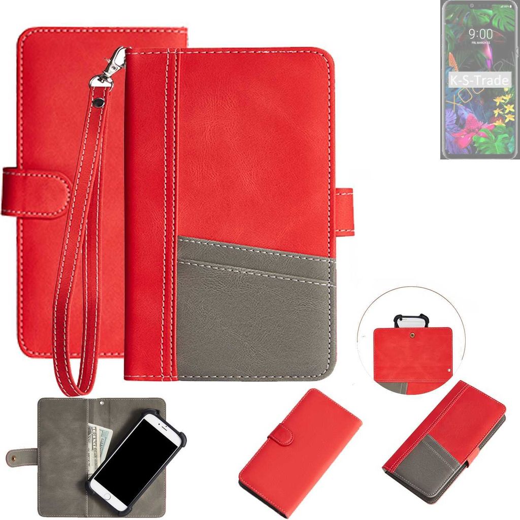 K-S-Trade Handy Schutzhülle für LG Electronics G8 ThinQ Hülle Portemonnee Brieftasche Klapphülle Kartenfächer Flip Wallet Case Etui