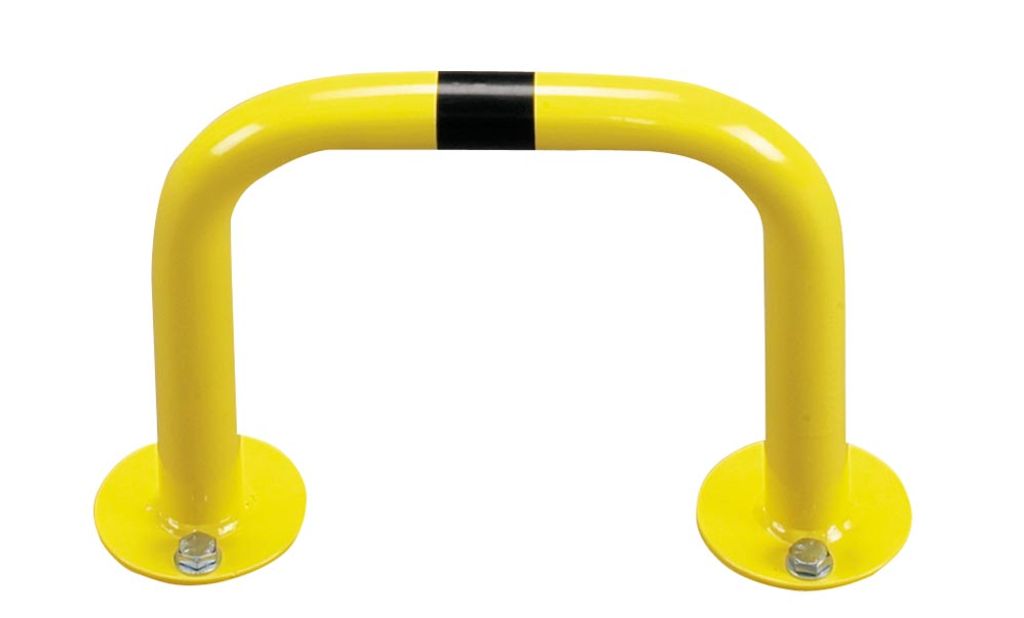 Rammschutzbügel, BxH 350x600 mm, Durchm. 42,4 mm, Wandstärke 3,25 mm, grundiert/pulverbeschichtet RAL 1018 zinkgelb