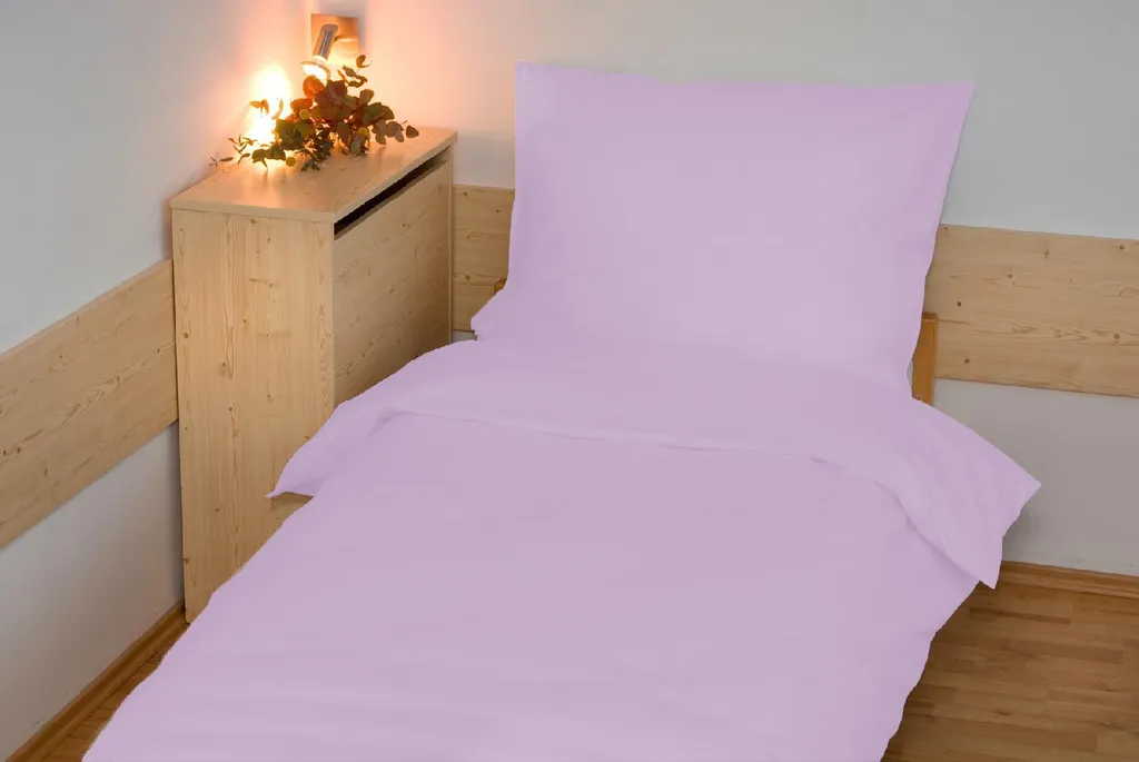 Parure de couette 1 personne en coton 140x220 cm coloris violet clair