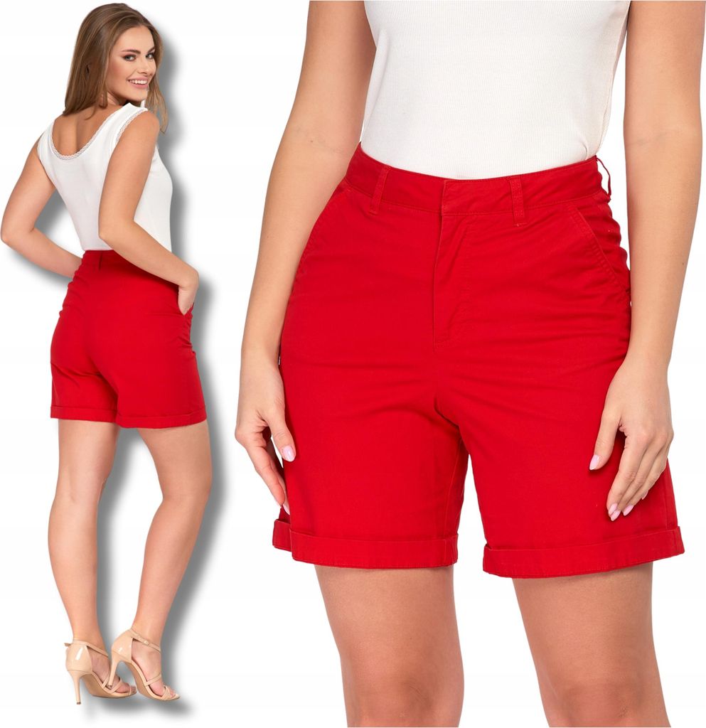 Damen Shorts mit hoher Taille Gürtel FREE MORAJ XL