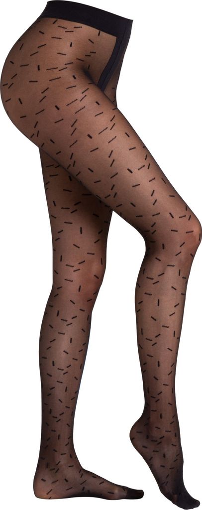 Camano Feinstrumpfhose mit stylischem Muster Black L