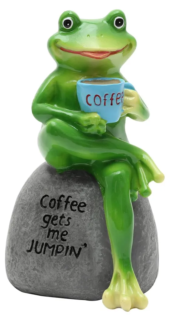 Cadeau pour jardinier : Statuette de grenouille décorative pour extérieur