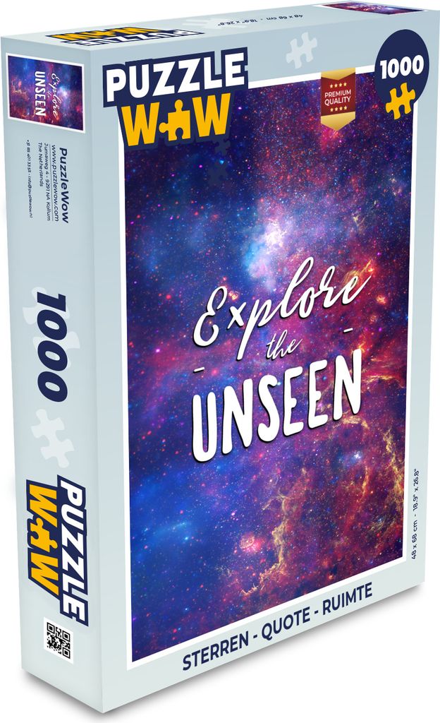 MuchoWow Puzzle 1000 Teile Der Weltraum - 'Erforsche das Unsichtbare' - Zitate - Sprichwörter - Jungen - - Spielzeug - Alt und Jung - Spiele - P...