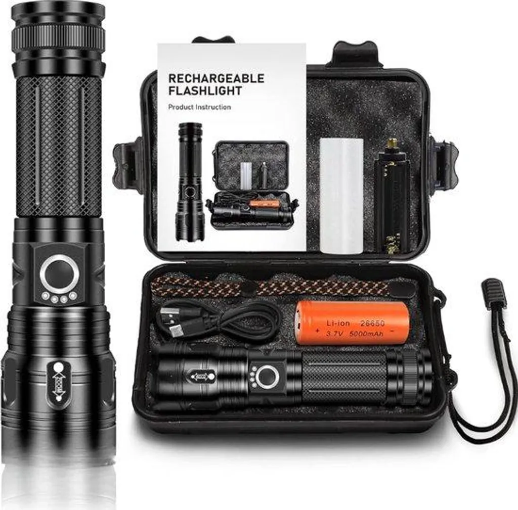 Lampe de poche d'urgence pour kit de survie et randonnée de nuit