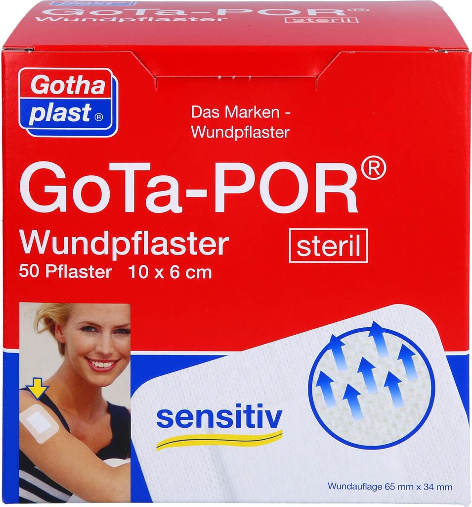 GoTa-POR Wundpflaster steril 100mmx60mm, 50 St PFL
