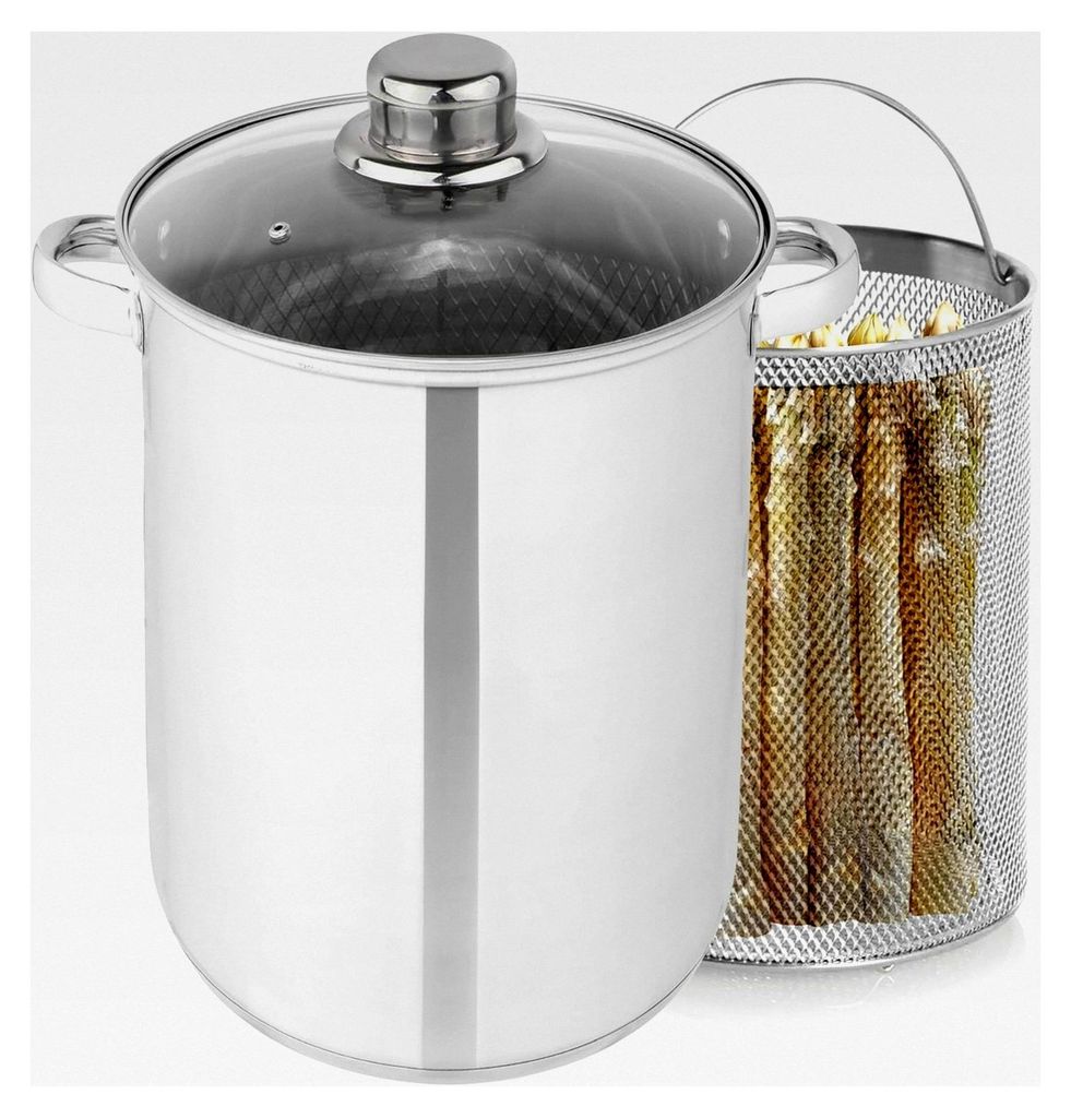 Spargelpfanne – Nudelpfanne – Ø 16,5 cm – 25 cm hoch – 4,2 l – multifunktional – für alle Herdarten geeignet – Edelstahl