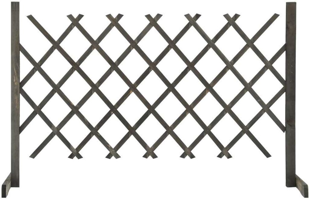 Maison Exclusive - Garten-Rankzaun Grau 120x90 cm Massivholz Tanne