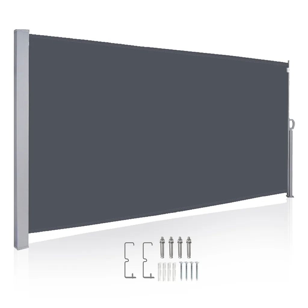 Tenda da Sole Laterale 180x300cm Grigia Fiqops | Privacy Esterno e Campeggio