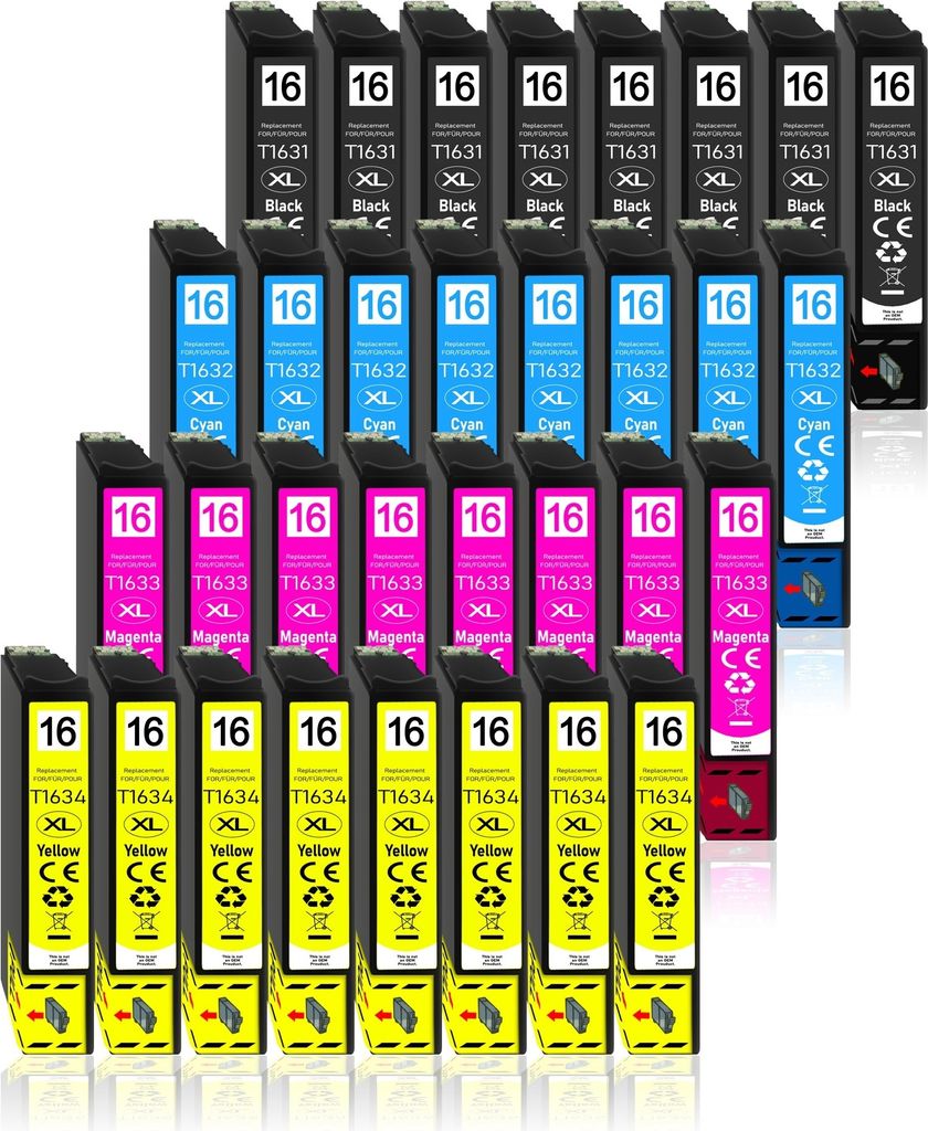 32er Pack Druckerpatronen 16 16XL kompatibel mit Epson WF-2660