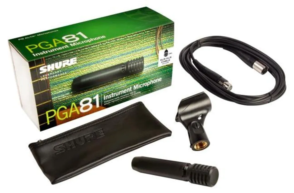 Microphone de studio Shure PGA81 cardioïde idéal pour les instruments