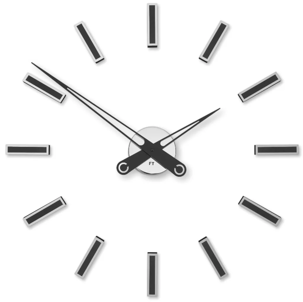 Horloge Silencieuse 60cm Future Time FT9600BK Noir Lisible et Design