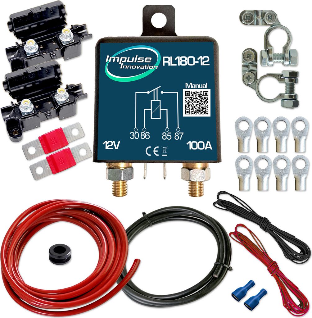 Zweitbatterieset | RL180-12 PRO | Trennrelais 12V 120A | 6m Produktbild 