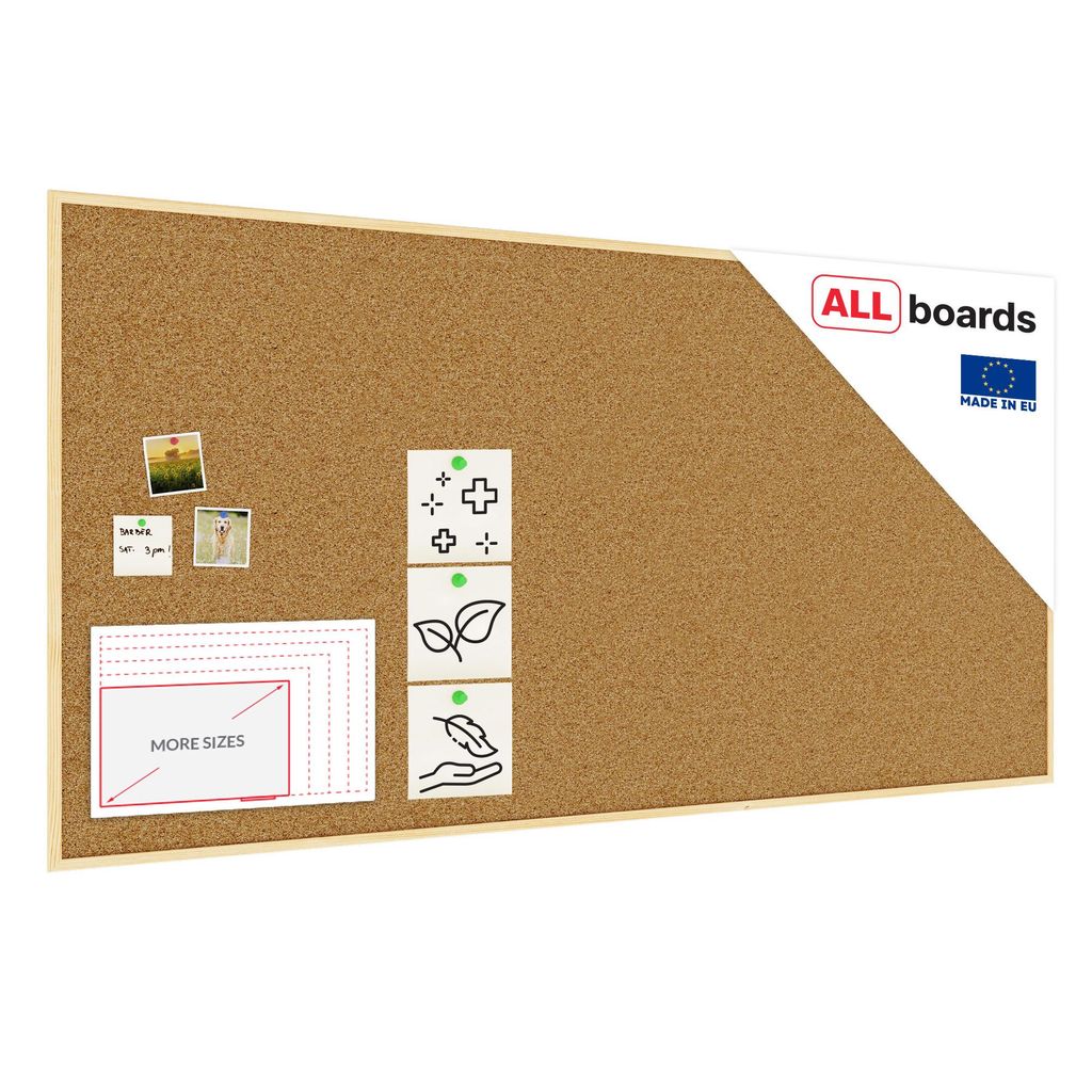 Pinnwand mit Naturholzrahmen 200x120cm