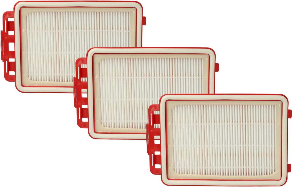 vhbw 3x Staubsaugerfilter kompatibel mit Electrolux UEG42WR Staubsauger - HEPA-Filter Rot Weiß