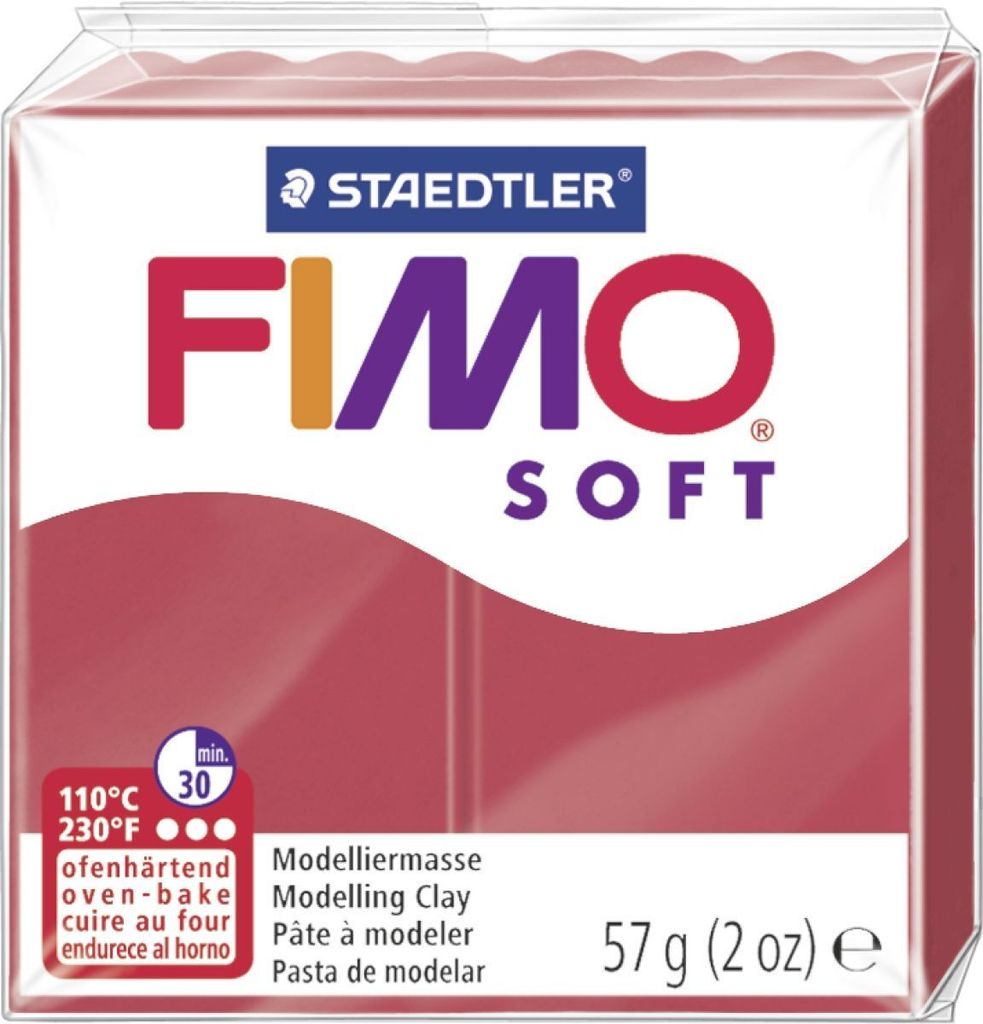 FIMO, Modelliermasse, Knete kirschrot soft normal Produktbild 