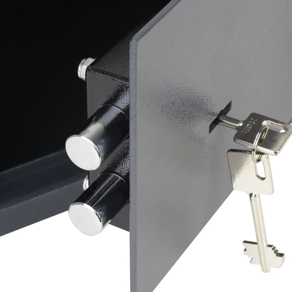 Coffre-fort en acier robuste à double verrouillage HMF 31cm Anthracite - 6