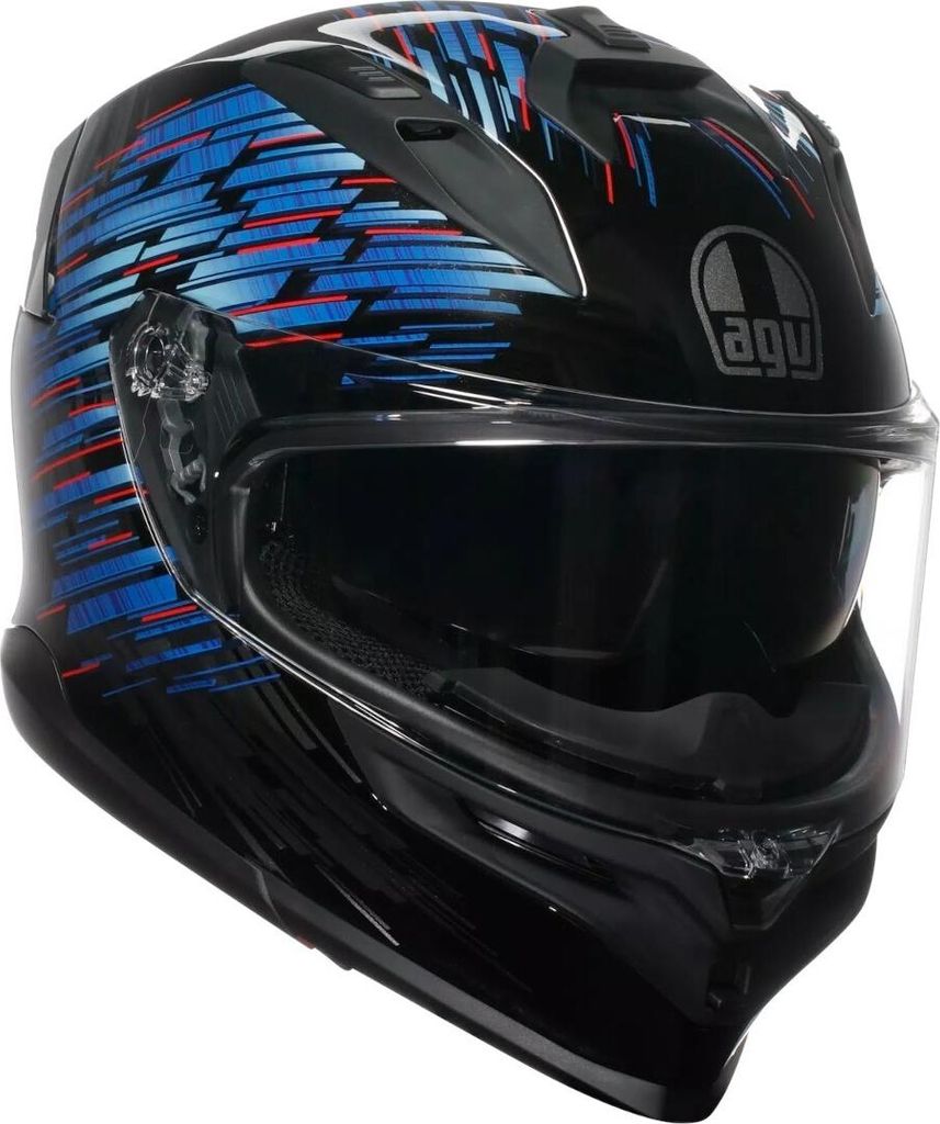 AGV K7 Genisys Helm, schwarz/blau, XL (61/62)