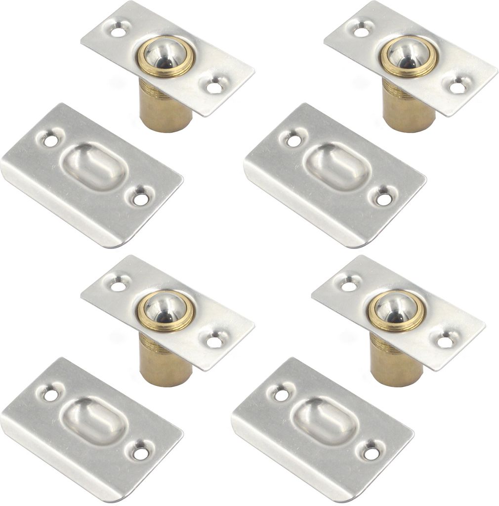 4 PCs Schrank Türkugeln Catch Ersatzkugel Fang Tür Hardware Edelstahl Dual einstellbare starke Antrieb in der Türverriegelung für Pantry -Innen...
