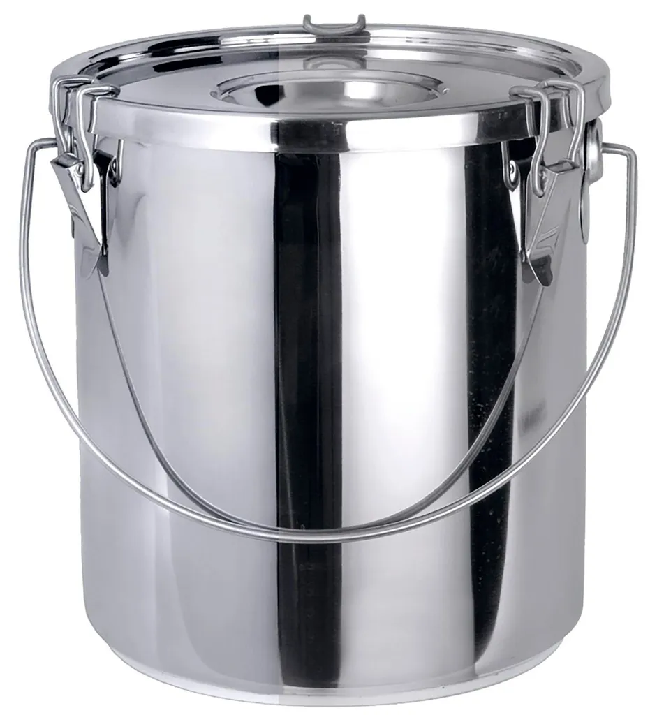 Seau de transport CONTACTO 6,5L en acier inoxydable - Hauteur 160 mm