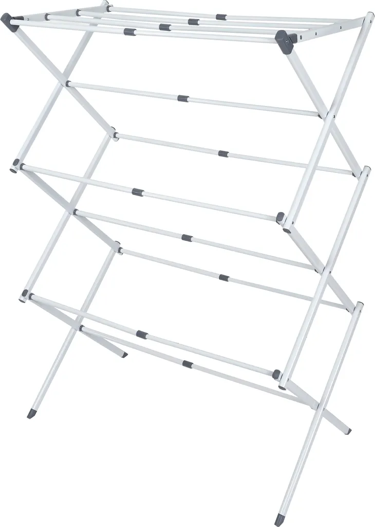 Étendoir à linge pliable 9m en inox - Modèle accordéon gain de place