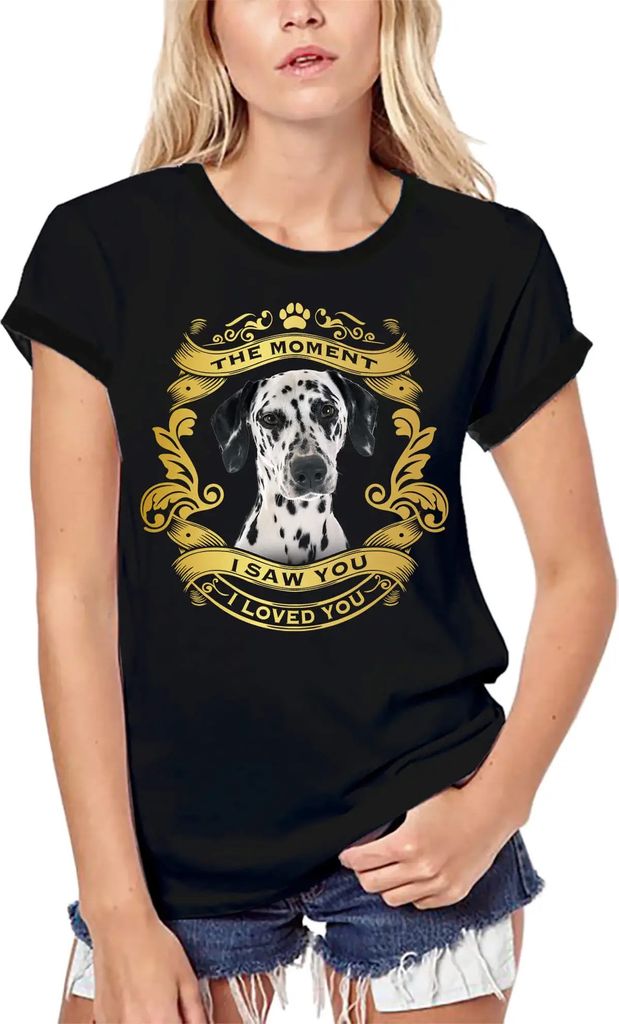 Damen Grafik T-Shirt aus Biobaumwolle Dalmatinerhund - Als ich dich sah liebte ich dich Welpe – Dalmatian Dog - Moment I Saw You I Loved You Puppy
