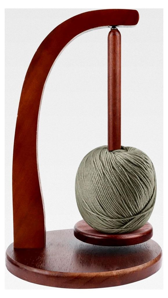 Wollabwickler aus Holz, Tragbarer Garnhalter mit Rotierendem Magnetischem Wollknäuelhalter, Handgefertigter Garnkugelhalter für Strickliebhaber