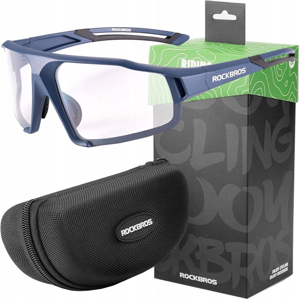 Rockbros SP216BL UV400 blue photochromic cycling glasses
