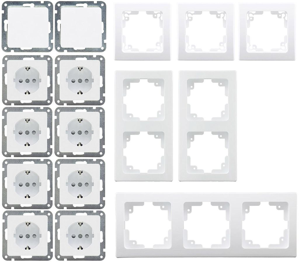 DELPHI Starter-Kit 16-teilig PRO,weiß 8x Steckdose 2x Produktbild 