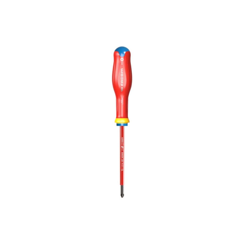 Facom ATD0X75VE Protwist Isolierter Schraubendreher 0 x 75 mm Rundklingen Pozidriv 1000V