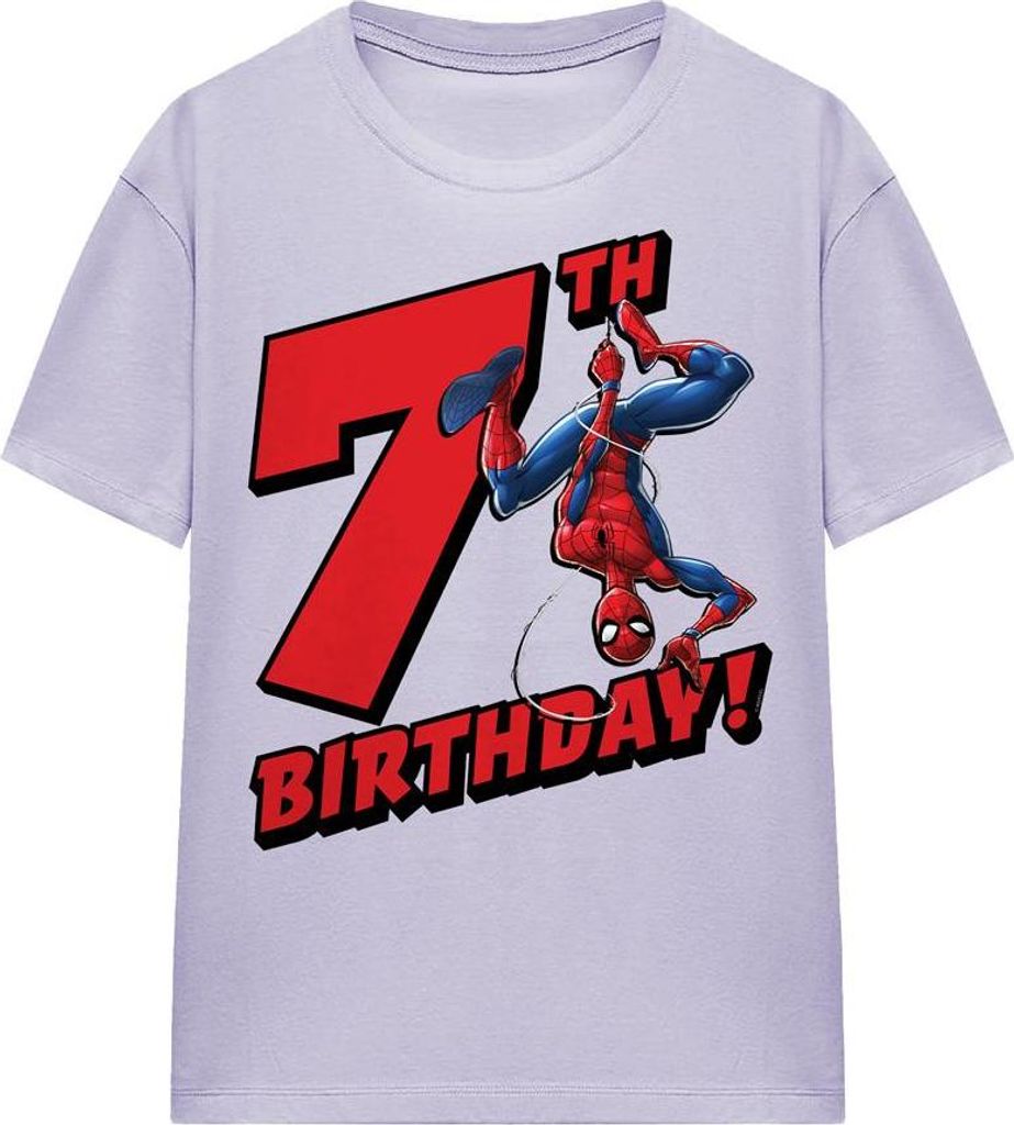 Spider-Man - T-Shirt für Kinder, 7. Geburtstag TV25759 (116) (Lavendel)