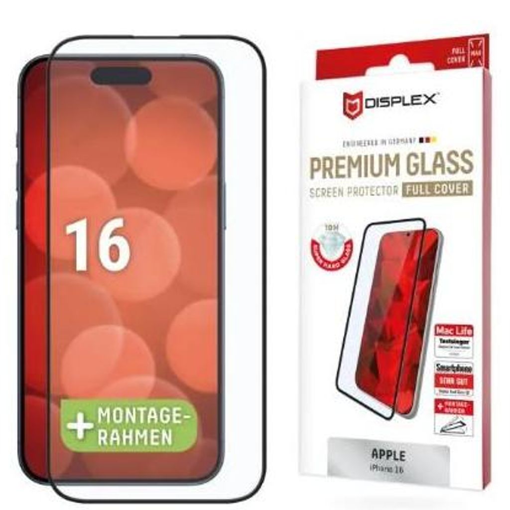 Displex Privacy Panzerglas (10H) für Apple iPhone 16, Produktbild 