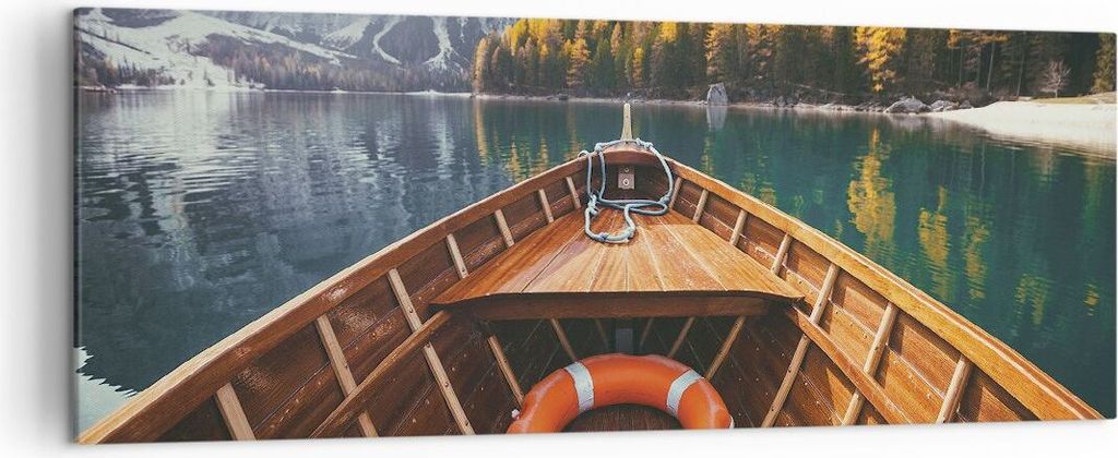 Bild auf Leinwand - Leinwandbild - Einteilig - £ódŸ Berge Kajak - 140x50cm - Wand Bild - Wanddeko - Wandbilder - Leinwanddruck - Bilder - Wandde...