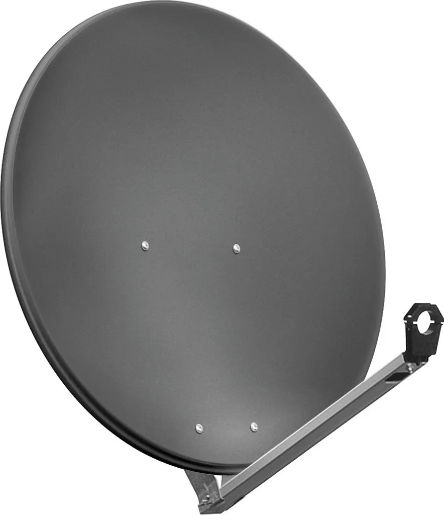 Goobay 67333 Parabole Satellite 80cm Anthracite avec Bras d'Alimentation