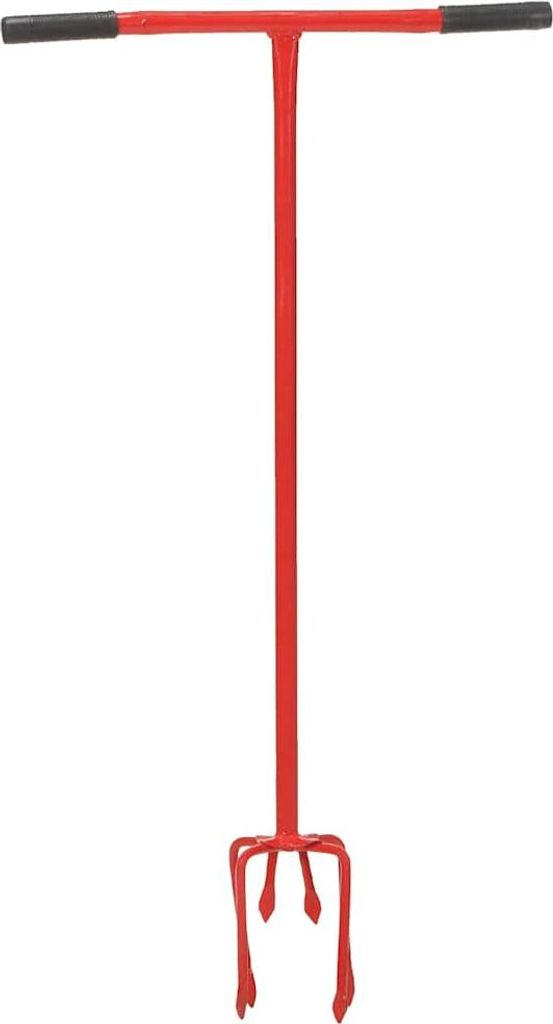 vidaXL Gartenkralle Rot Stahl Produktbild 