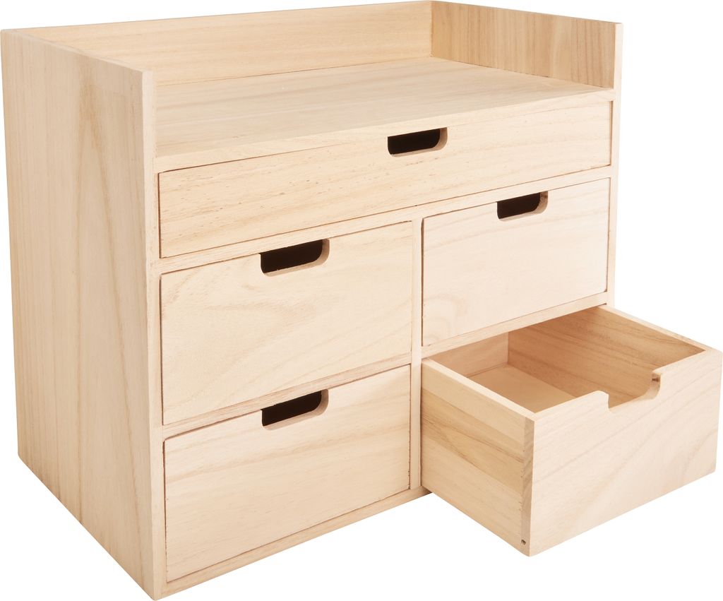 VBS Schreibtisch Organizer Box mit Ablage 35x19.5x28 cm Büro Ordnungssystem