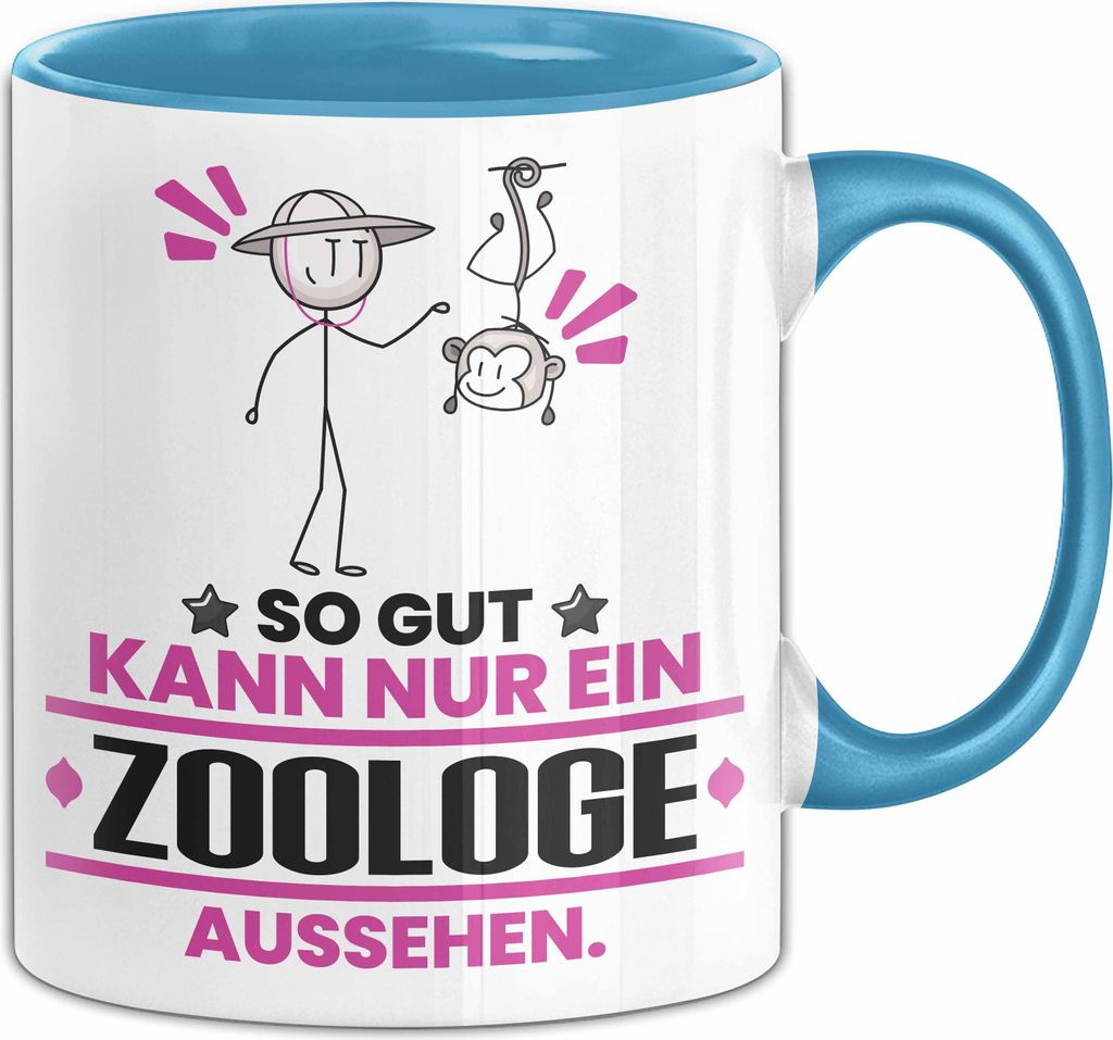 Zoologe Geschenk Tasse So Gut Kann Nur Ein Zoologe Aussehen Geschenkidee Kaffee-Becher (Blau)