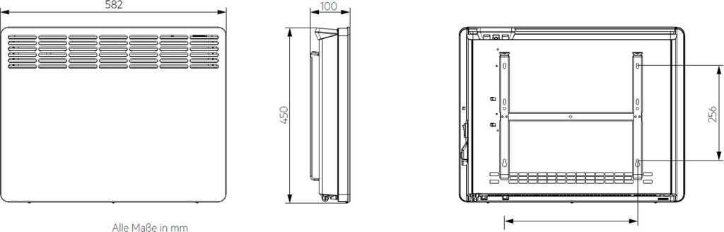 Konwektor ścienny AEG WKL 1505 do ok. 18 m², grzałka Zdjęcie produktu 5