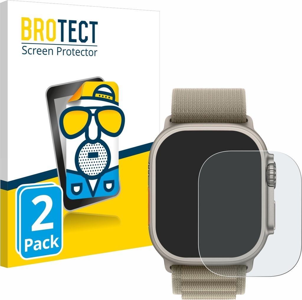 2x BROTECT Schutzfolie für Apple Watch Ultra 2 (49 mm) Produktbild 