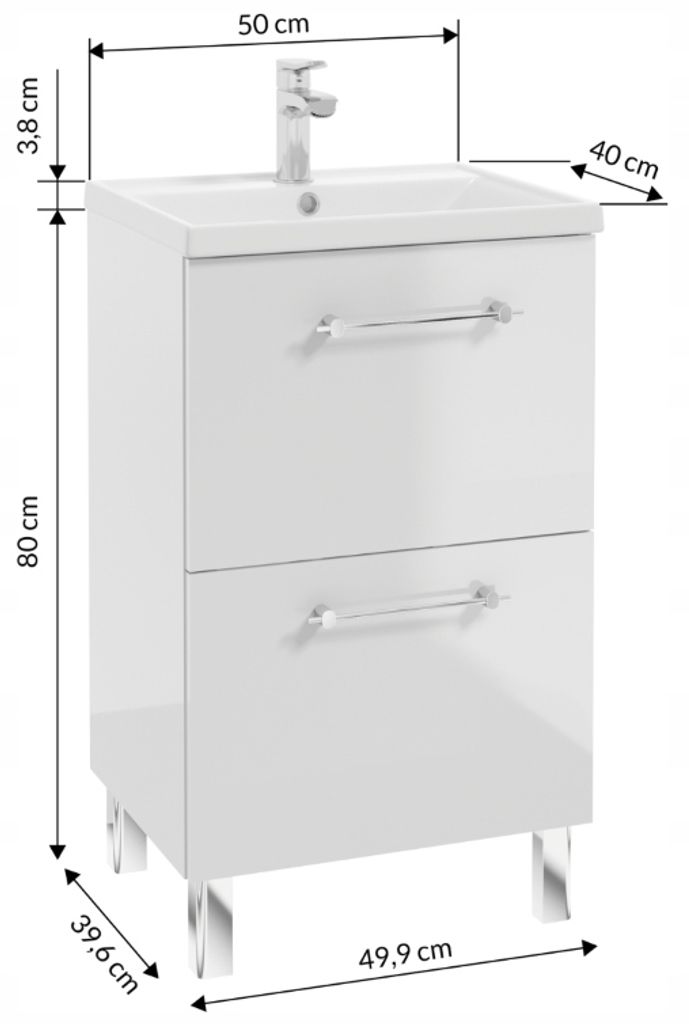 Set di mobili da bagno DomoDomo con miscelatore per lavabo Immagine del prodotto 