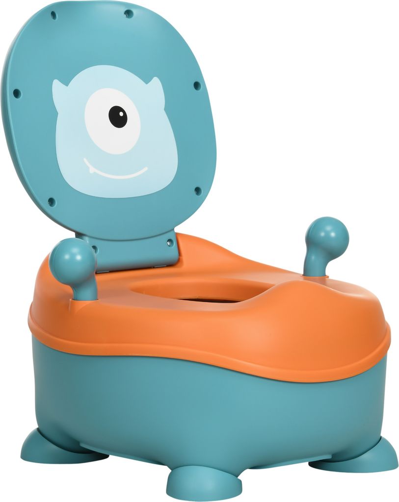 ZONEKIZ Babytopf für 6-36 Monate, tragbares Kindertopf in Alien-Form mit Deckel, rutschfeste Struktur, Lerntoilette, Belastung 40 kg, 35,6 x 35,7 ...