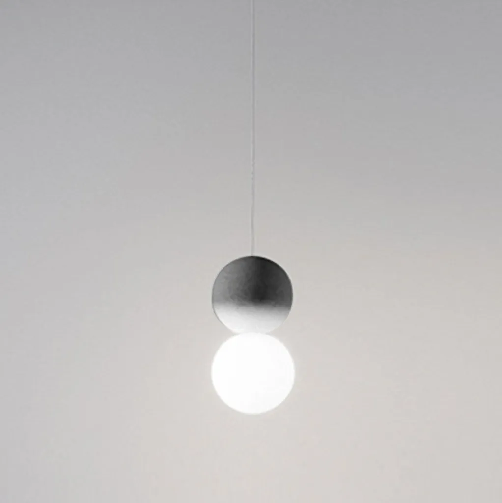 Suspension Sfera Anti-Éblouissement Béton et Verre pour Éclairage Doux