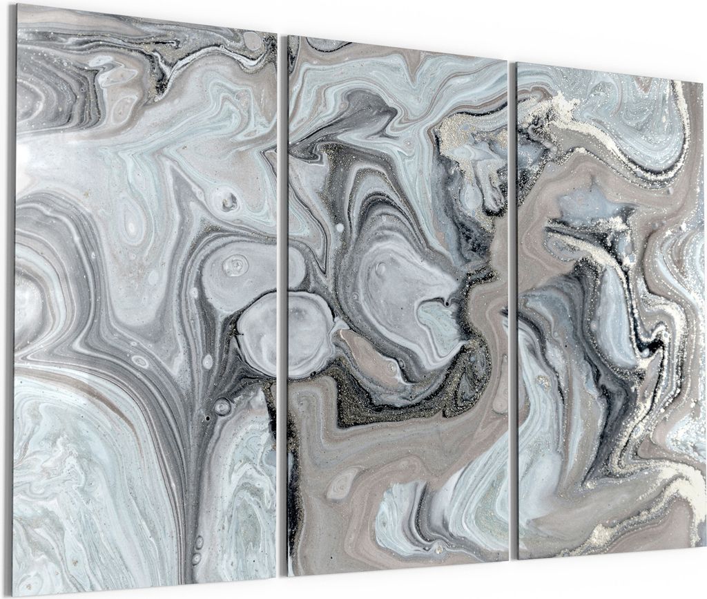 DEQORI Glasbild Echtglas 3x50x100 cm 'Organische Eleganz' Wandbilder XXL groß